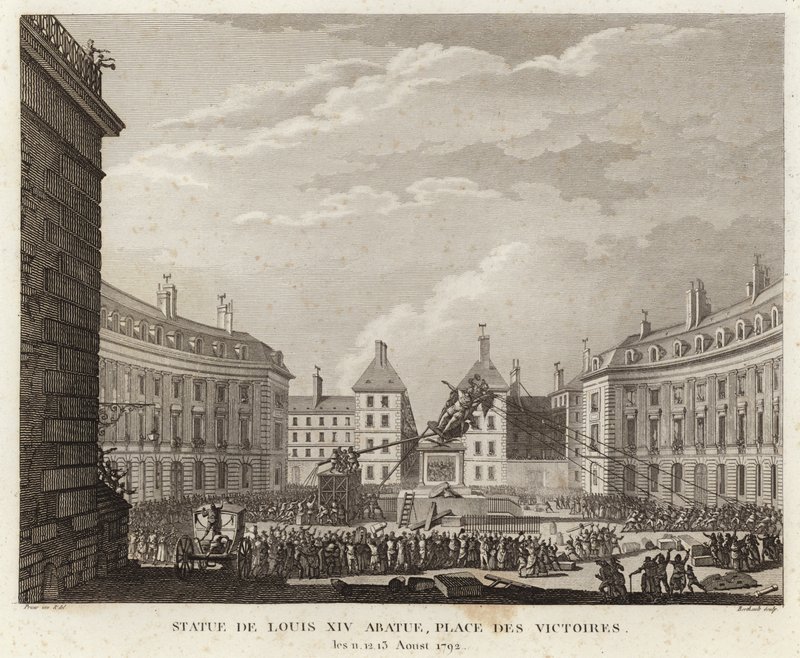 Statue of Louis XIV Taken Down in the Place des Victoires by Prieur