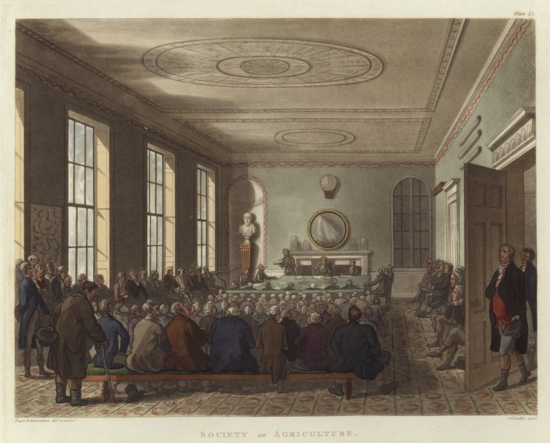 Society of Agriculture by Pugin and Rowlandson