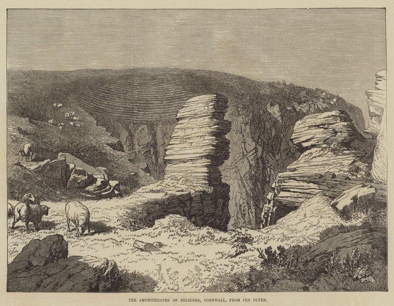 The Amphitheatre of Beliddea, Cornwall, from Pen Olver by R. Dudley