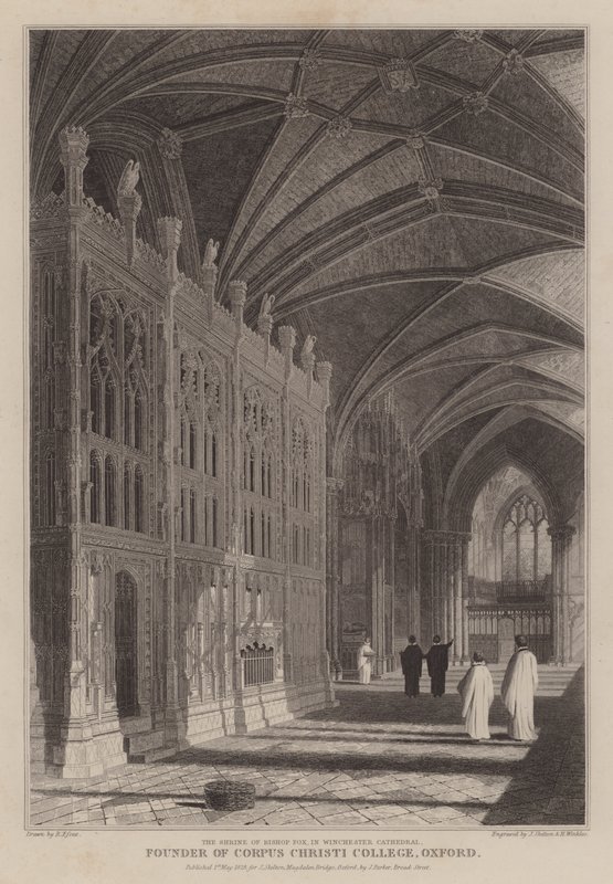 The Shrine of Bishop Foxe, Founder of Corpus Christi College, Oxford, in Winchester Cathedral by R. (after) Essex