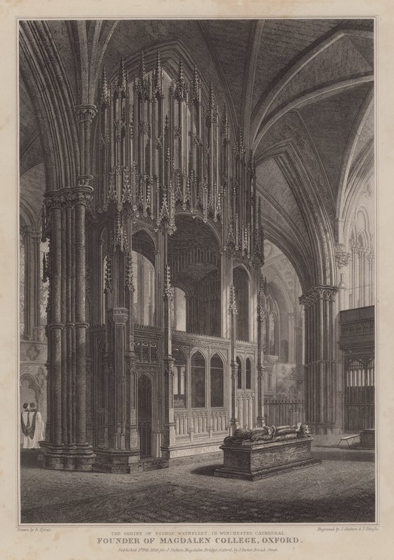 The Shrine of Bishop Waynflete, Founder of Magdalen College, Oxford, in Winchester Cathedral by R. (after) Essex