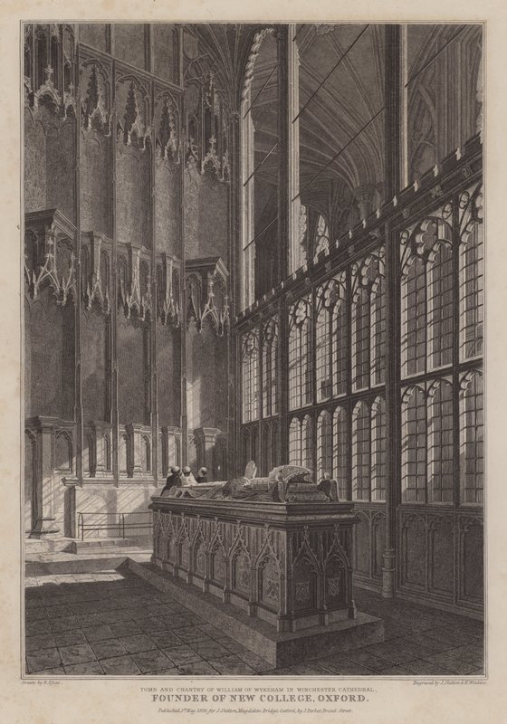 Tomb and Chantry of William of Wykeham, Founder of New College, Oxford, in Winchester Cathedral by R. (after) Essex
