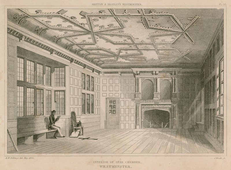 Interior of the Star Chamber, Westminster by R. W. Billings