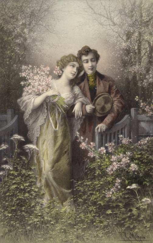 Couple with Blossom by Raimund Ritter Von Brennerstein Wichera