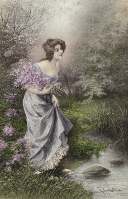 Girl in Lilac by Raimund Ritter Von Brennerstein Wichera