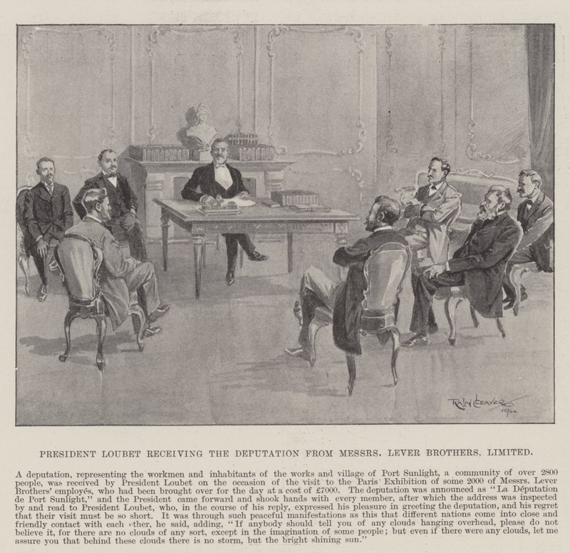 President Loubet Receiving the Deputation from Messers Lever Brothers, Limited by Ralph Cleaver