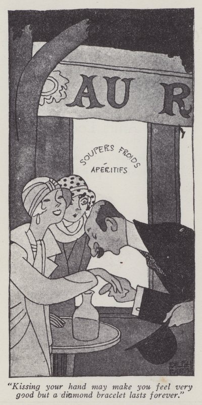 Illustration for Gentlemen Prefer Blondes by Anita Loos by Ralph Barton
