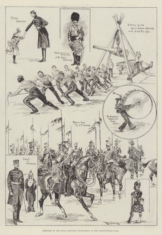 Sketches at the Royal Military Tournament at the Agricultural Hall by Ralph Cleaver