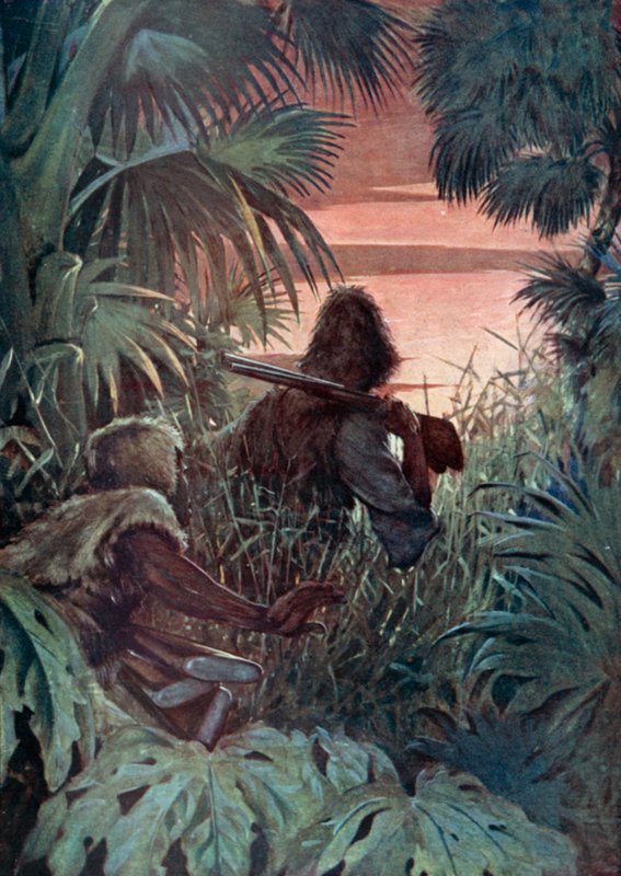 Illustration for Robinson Crusoe by Daniel Defoe by Ralph Noel Pocock