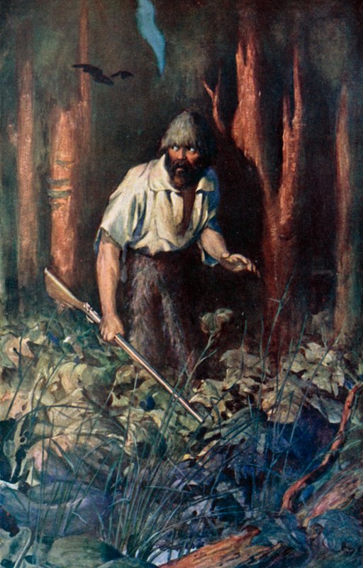 Illustration for Robinson Crusoe by Daniel Defoe by Ralph Noel Pocock