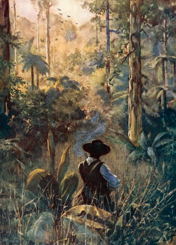 Illustration for Robinson Crusoe by Daniel Defoe by Ralph Noel Pocock