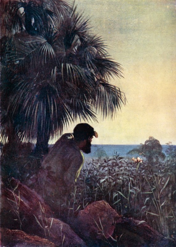 Illustration for Robinson Crusoe by Daniel Defoe by Ralph Noel Pocock