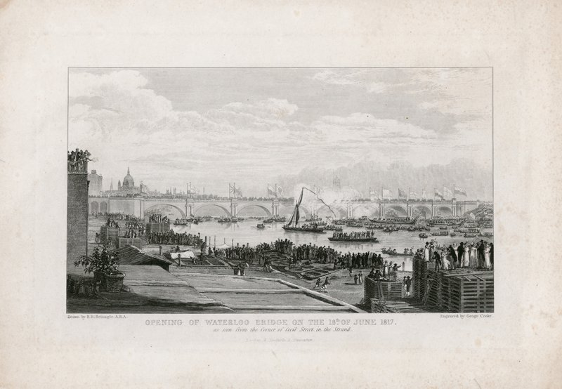 Waterloo Bridge, London, Opening on 18 June 1817 by Ramsay Richard Reinagle