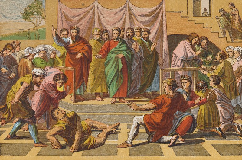 Death of Ananias by Raphael (1483 1520) (after)