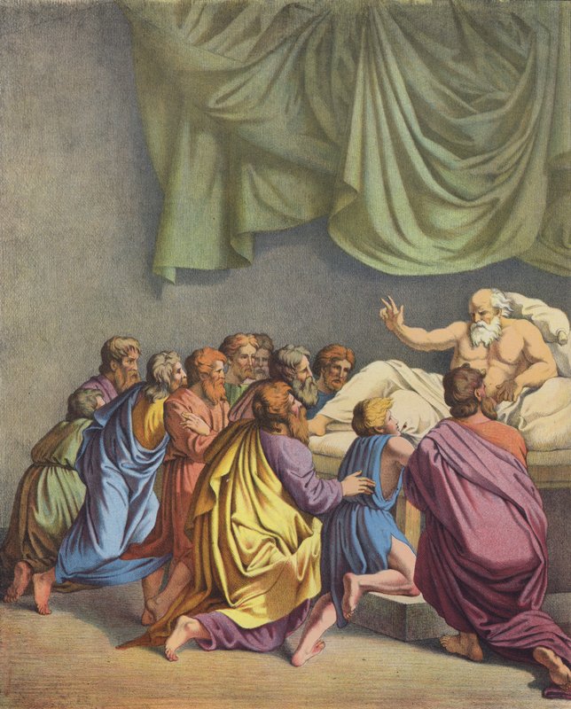 Jacob blessing his children by after Raphael