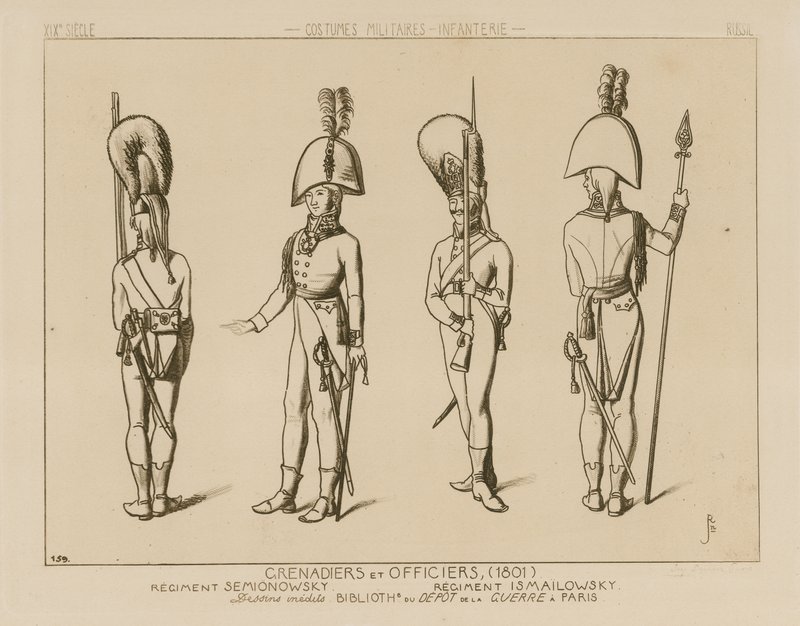 Russian Grenadiers and Officers by Raphael Jacquemin