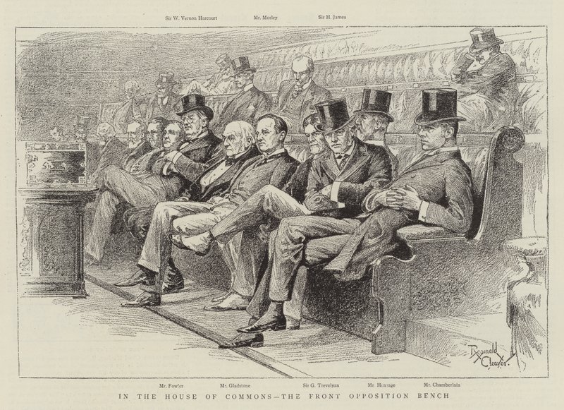 In the House of Commons, the Front Opposition Bench by Reginald Thomas Cleaver