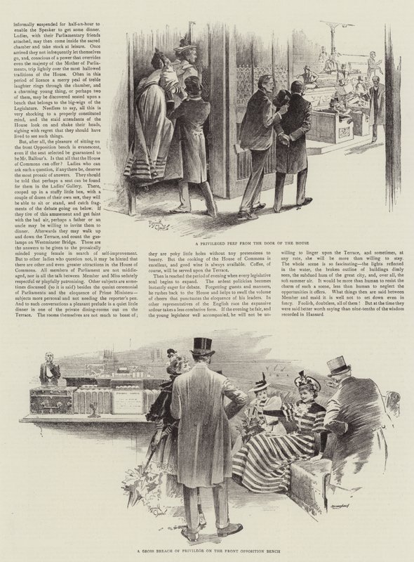 Lady Visitors in the House of Commons by Reginald Thomas Cleaver