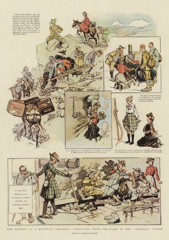 The History of a Mountain Scramble, from the Diary of Mrs "General" Puttie by Reginald Thomas Cleaver