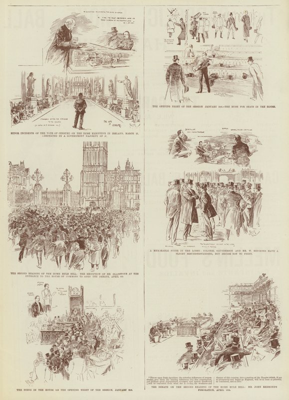 The Home Rule Session, Some Daily Graphic Sketches in the Commons by Reginald Thomas Cleaver