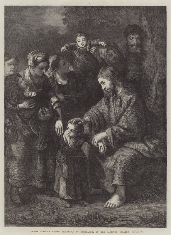 Christ Blessing Little Children by Rembrandt van Rijn