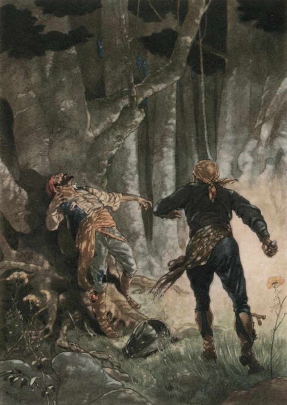 Don Jose kills the One-eyed by René Bull