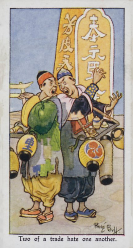 Two of a Trade Hate One Another by René Bull