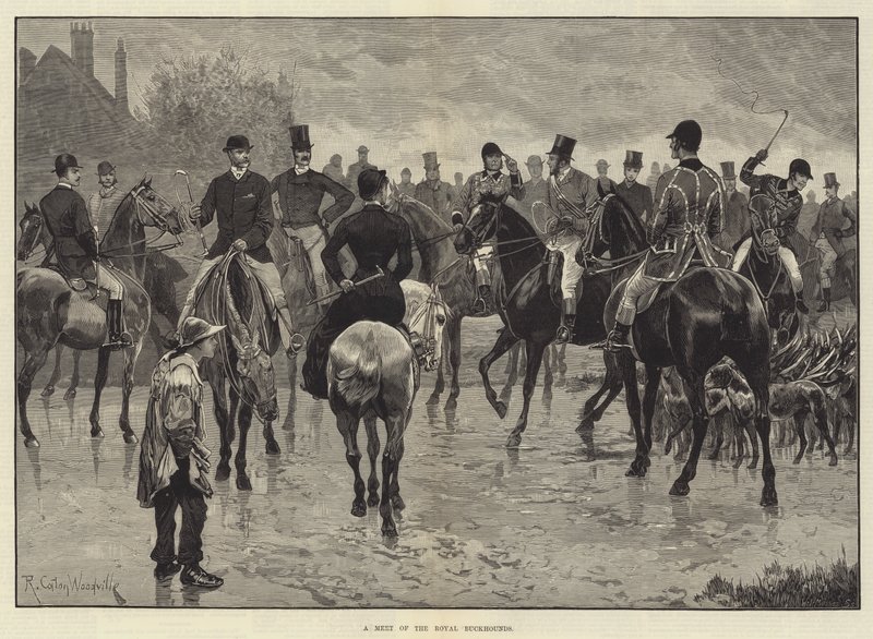 A Meet of the Royal Buckhounds by Richard Caton Woodville junior