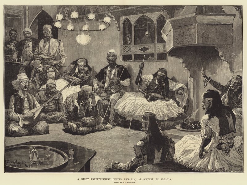 A Night Entertainment During Ramazan, at Scutari, in Albania by Richard Caton Woodville junior