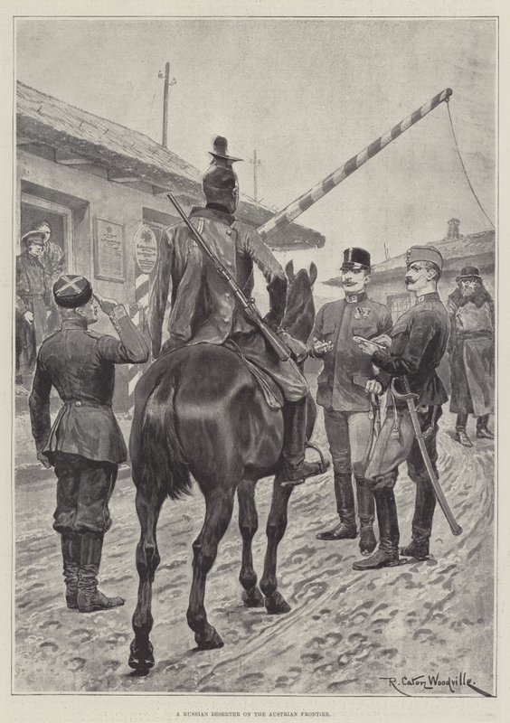 A Russian Deserter on the Austrian Frontier by Richard Caton Woodville junior
