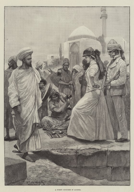 A Street Conjurer in Algiers by Richard Caton Woodville junior
