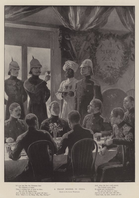 A Troop Dinner in India by Richard Caton Woodville junior