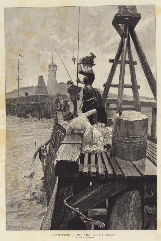 Bass-Fishing on the South Coast by Richard Caton Woodville junior