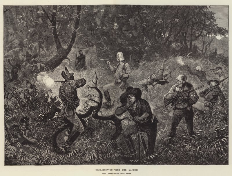 Bush-Fighting with the Kaffirs by Richard Caton Woodville junior