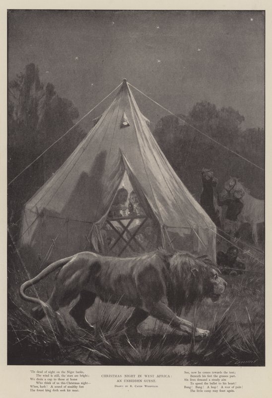 Christmas Night in West Africa, an Unbidden Guest by Richard Caton Woodville junior