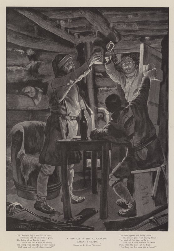 Christmas in the Backwoods, Absent Friends by Richard Caton Woodville junior