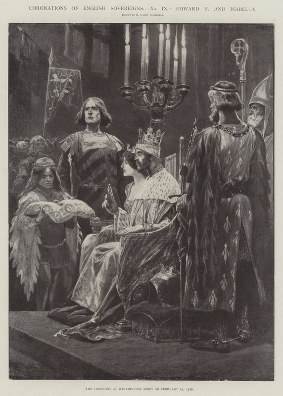 Coronations of English Sovereigns, Edward II and Isabella by Richard Caton Woodville junior