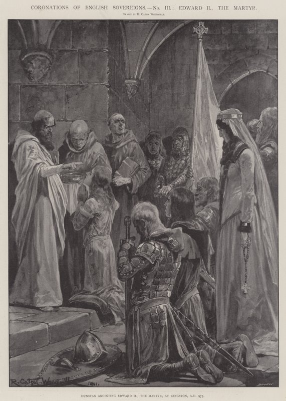 Coronations of English Sovereigns, Edward II, the Martyr by Richard Caton Woodville junior