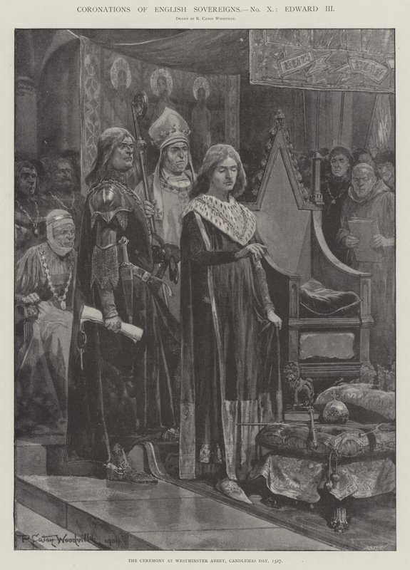 Coronations of English Sovereigns, Edward III by Richard Caton Woodville junior