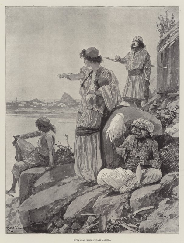 Gipsy Camp near Scutari, Albania by Richard Caton Woodville junior