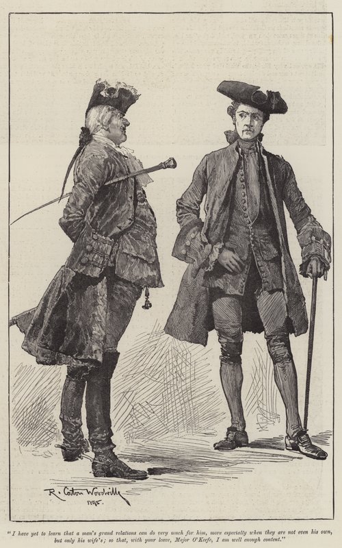 Illustration for A Colonel of The Empire, by Emily Lawless by Richard Caton Woodville junior