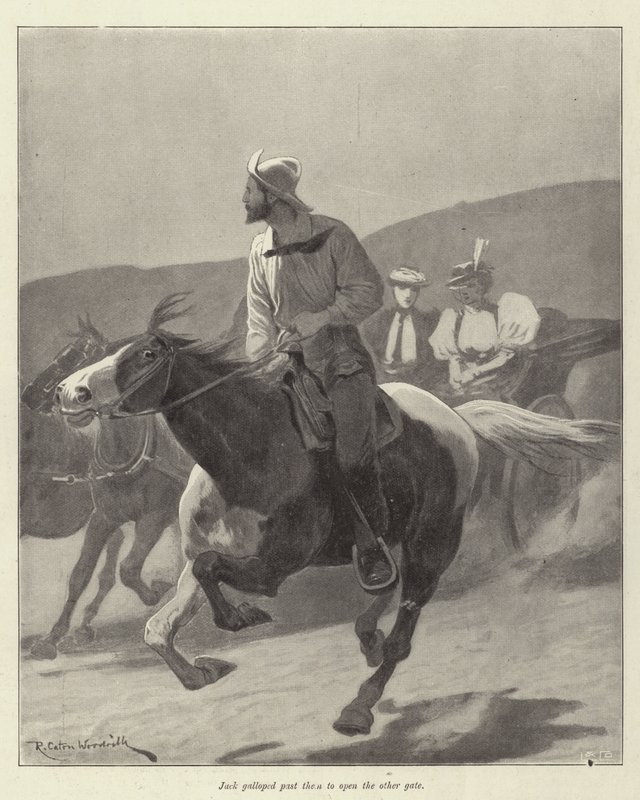 Illustration for The Courage of Pauline Camacho by Richard Caton Woodville junior