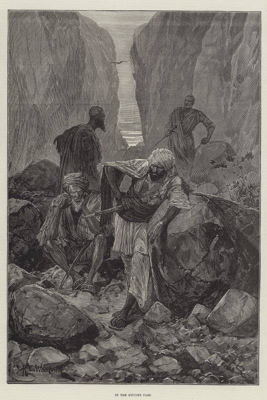 In the Khyber Pass by Richard Caton Woodville junior