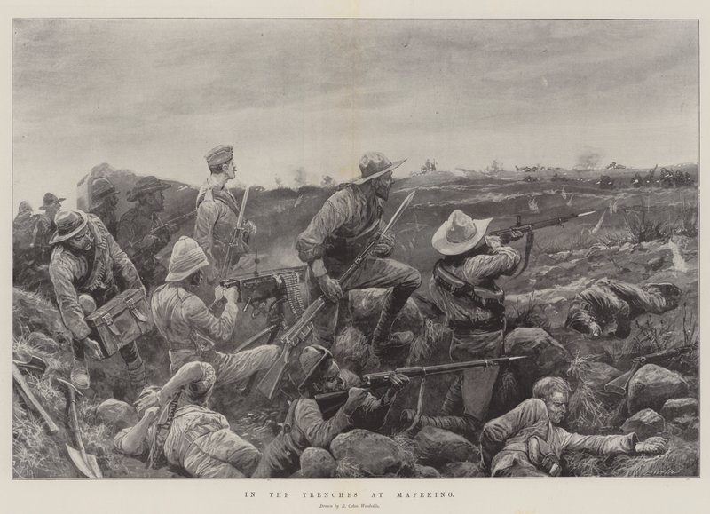 In the Trenches at Mafeking by Richard Caton Woodville junior