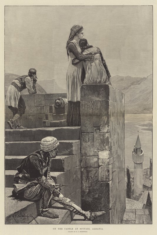 On the Castle at Scutari, Albania by Richard Caton Woodville junior