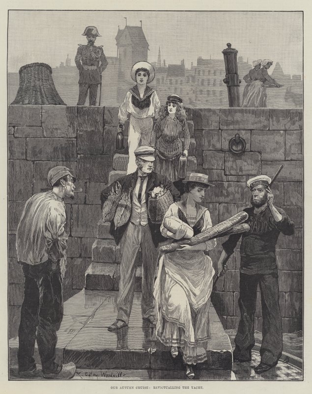 Our Autumn Cruise, revictualling the Yacht by Richard Caton Woodville junior