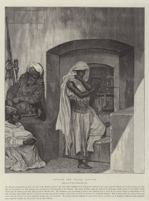 Outside the Prison, Tangier by Richard Caton Woodville junior