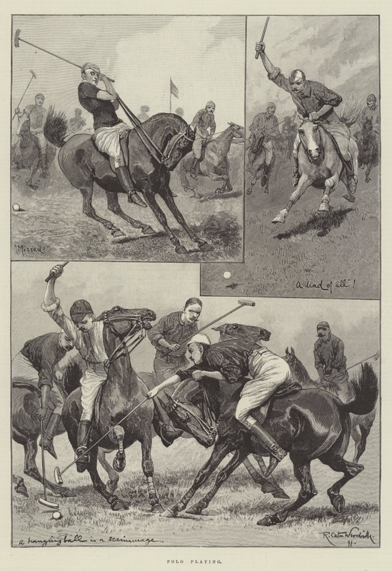 Polo Playing by Richard Caton Woodville junior