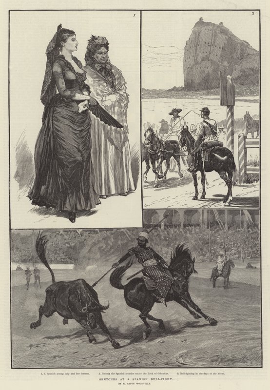 Sketches at a Spanish Bull-Fight by Richard Caton Woodville junior