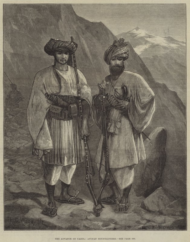 The Advance on Kabul, Afghan Mountaineers by Richard Caton Woodville junior
